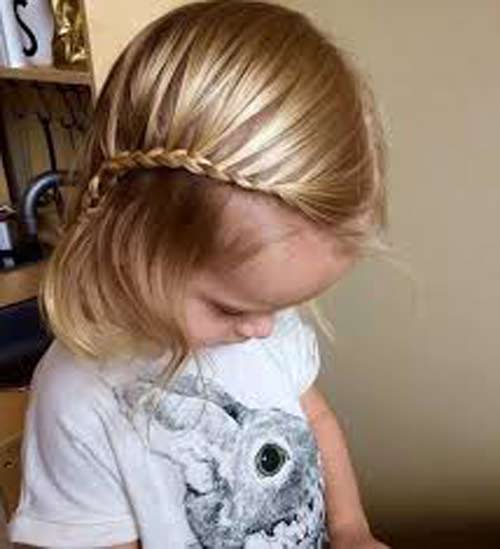 tết tóc cho bé gái tóc ngắn